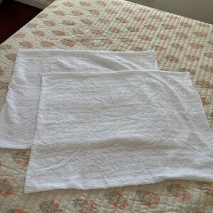 White linen Calvin Klein standard pillow cases